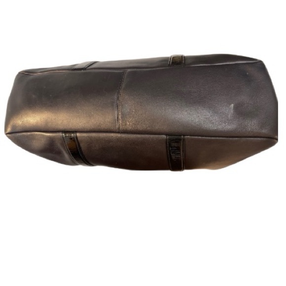 Coach Black Leather Tote Bag Large - Picture 4 of 6